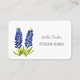 Bluebonnets Elegante tarjeta de visita Floral Texa