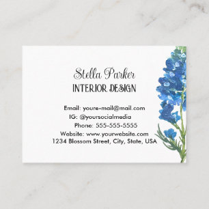 Bluebonnets Elegante tarjeta de visita Floral Texa