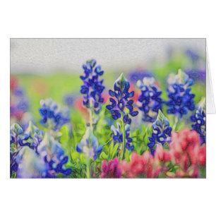 Bluebonnets en tiza