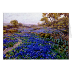 Bluebonnets en Twilight, al norte de San Antonio