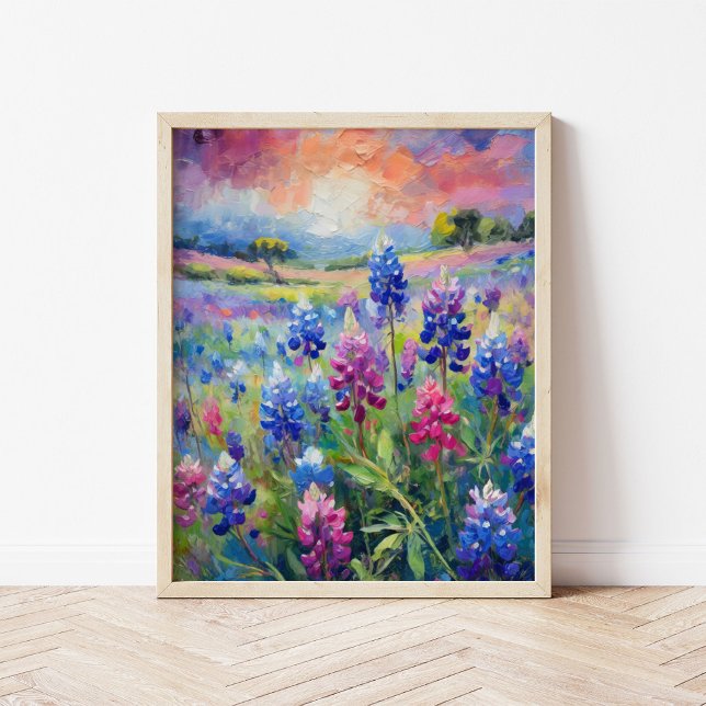 Bluebonnets Resumen de arte floral (Subido por el creador)