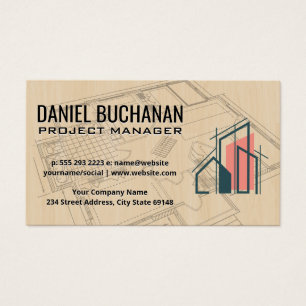 Blueprints   Madera   Logotipo de arquitecto