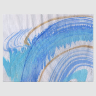 Blues 016 Abstract Watercolor Paintado Papel de te