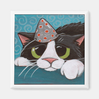 Blues de cumpleaños - imán del gato