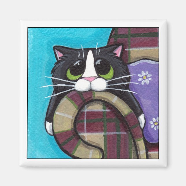 Blues de la mañana del lunes - imán del gato (Frente)