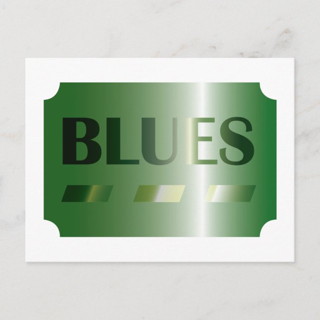 BLUES de postal (verde) (Anverso)