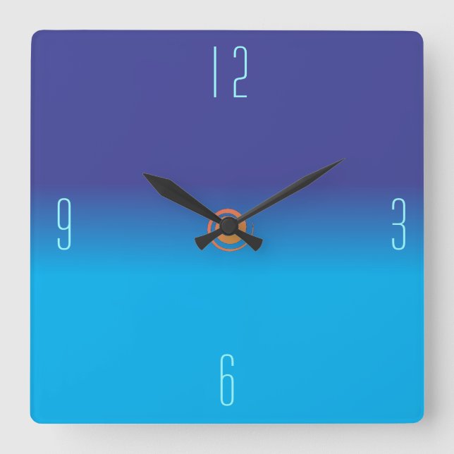 Blues sin cursilamiento > Relojes de pared cuadrad (Anverso)