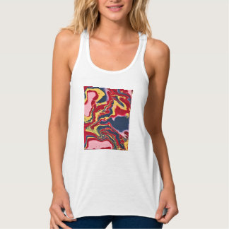Blusa sin mangas abstracta de colores locos Sadie