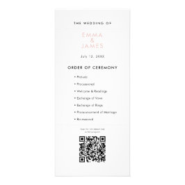 Blush Ampersand Boda | Programa | Código QR