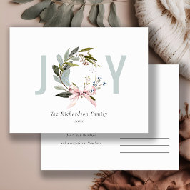 Blush Azul Verde Corona de Navidad Invierno Fiesta