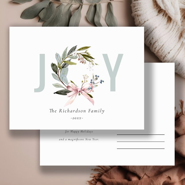 Blush Azul Verde Corona de Navidad Invierno Fiesta (Subido por el creador)