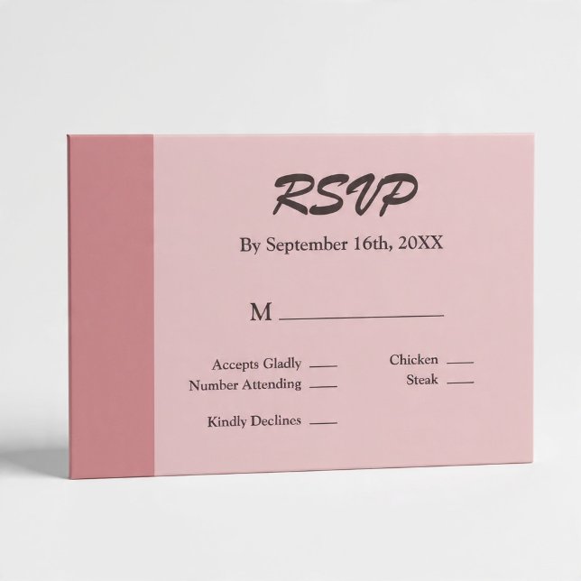 Blush Bar Wedding RSVP Card (Subido por el creador)