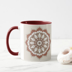 "Blush Boho Mandala Taza de Café Elegante"