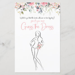 Blush Floral | Tarjeta de Juego Adivina el Vestido