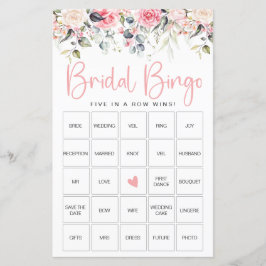 Blush Floral | Tarjeta de juego de Bingo para Desp