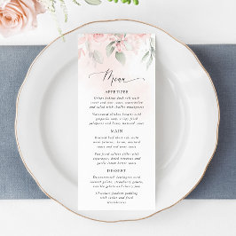 Blush Flowers, Pink Flowers, Bridal Shower Menu