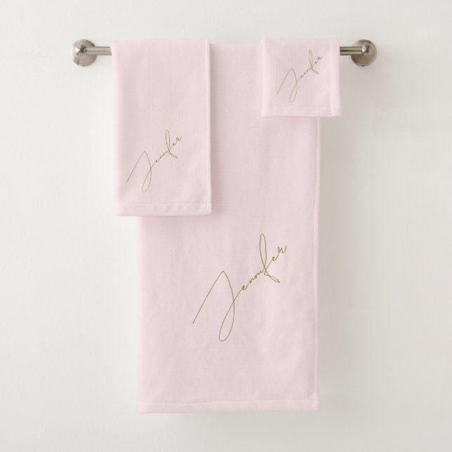 Blush Gold Nombre Moderno Chic Script (In situ)