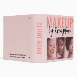 Blush Pink Script 3 Photo Makeup Client Book 