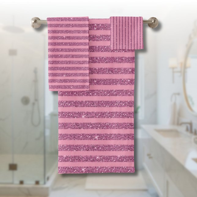 Blush Rosa Brillo Estilo Rayas Verticales Chic (Subido por el creador)