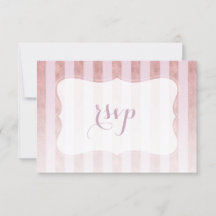 Blush Rosa Dorado Rayas Boda RSVP