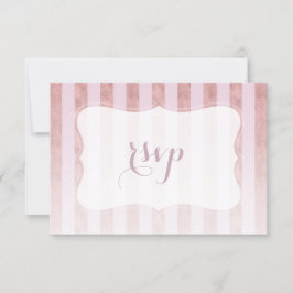 Blush Rosa Dorado Rayas Boda RSVP