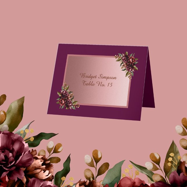 Blush Rose Gold - Tarjeta de invitado de boda flor (Subido por el creador)