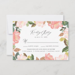 Blush Spring Floral | Tarjeta de RSVP con elección