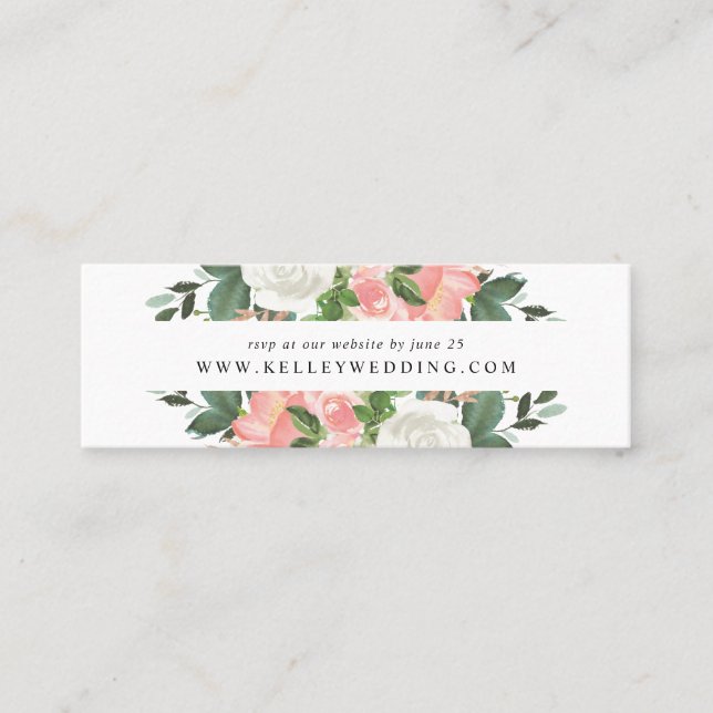Blush Spring Floral | Tarjetas de RSVP para sitio  (Anverso)