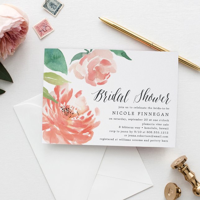 Blushing Peony | Invitación a la ducha de novia (Subido por el creador)