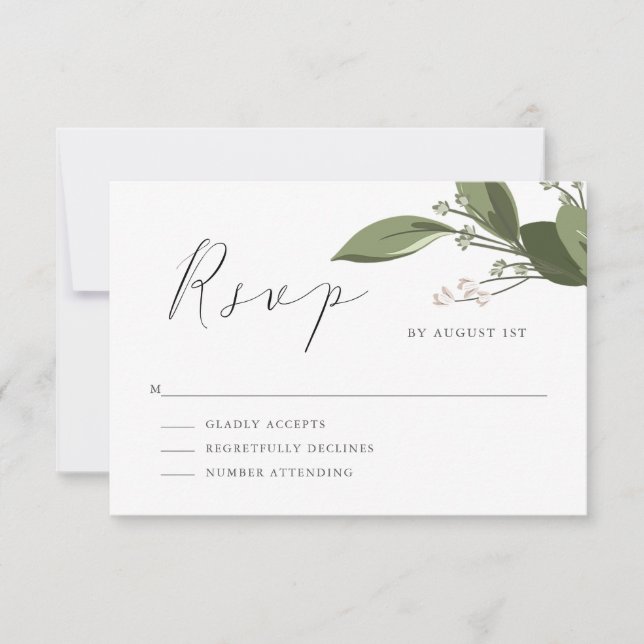 Blushing Sprigs RSVP (Anverso)
