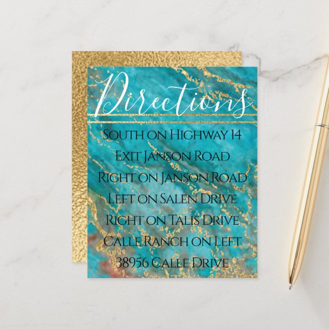 BM Bar Bat Mitzvah Salida esta tarjeta de direcció (Anverso/Reverso In Situ)