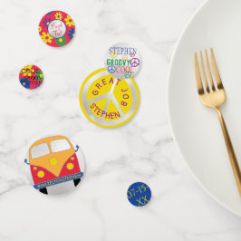 BM Bar o Bat Mitzvah Confetti Groovy Flowers