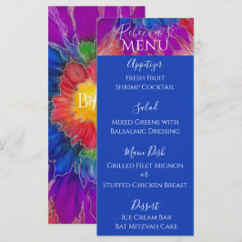 BM Bat o Bar Mitzvah Elegante menú de comida de ti