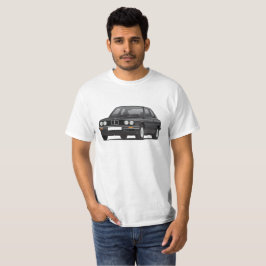 BMW E30 (3-series), ilustracion negro, camiseta