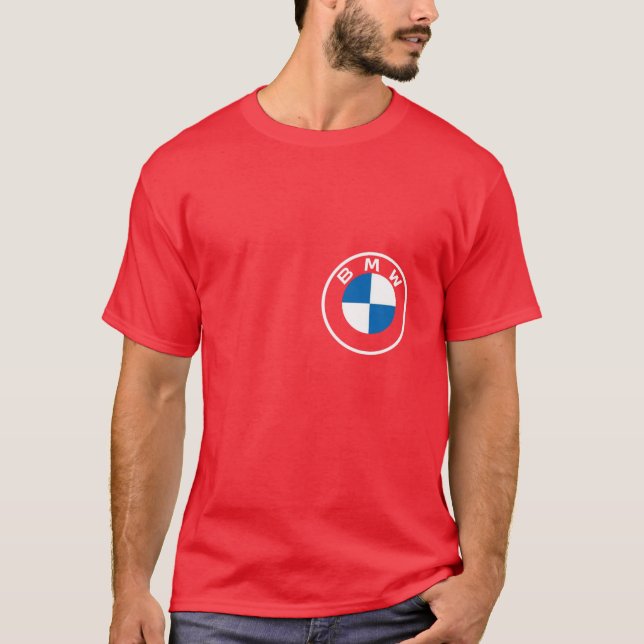 BMW M8 Competition | Camiseta Roja Audaz para Homb (Anverso)