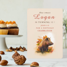 Boar de vibraciones de otoño - Tarjeta de invitaci