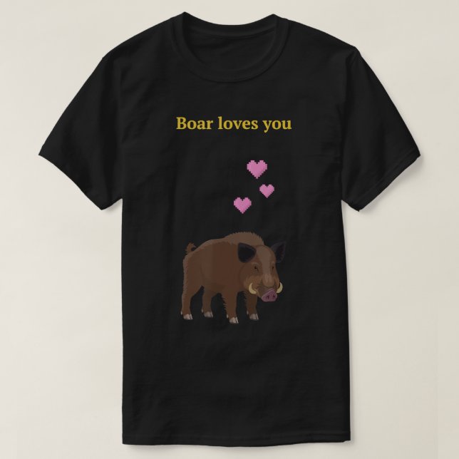 Boar te ama en la camiseta Valheim (Diseño del anverso)