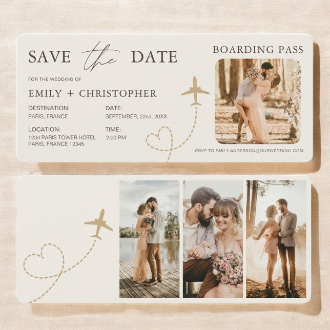 Boarding Pass Wedding Plane Ticket (Subido por el creador)