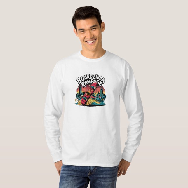 Boardzilla Rampage Camiseta Urbana de Larga Manga (Anverso completo)