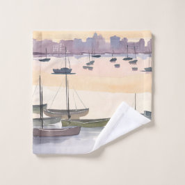 Boat Marina | Watercolor Ocean Bay