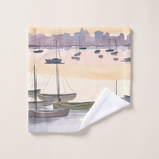 Boat Marina | Watercolor Ocean Bay (Toallita)