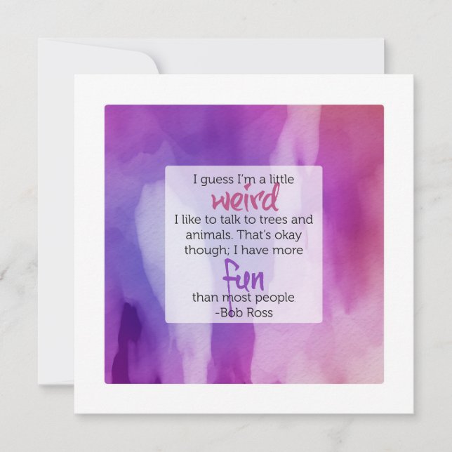 Bob Ross Inspirational Quote Greeting Card (Anverso)