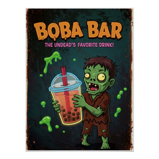 Boba Bar – The Undead’s Favorite... Glossy Poster (Anverso)