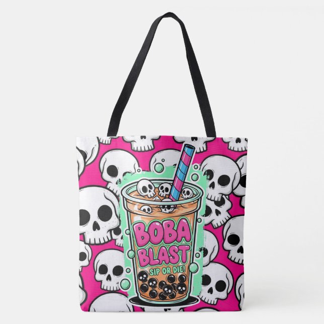 Boba Blast – ¡Bebe o Muere! Bolsa Tote (Anverso)