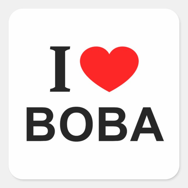 ❤️ BOBA ME ENCANTA BOBA PEGATINA DE LA PLAZA DE BO (Anverso)