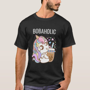 Bobaholny Unicorn Camisetas de té de burbujas Bo