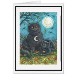 BOBO & PYEWACKET BLACK CAT GREETING NOTE BLNK