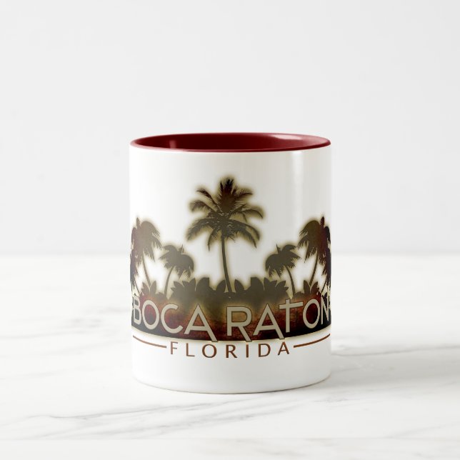 Boca Raton Florida carta de palmera taza de café t (Centro)