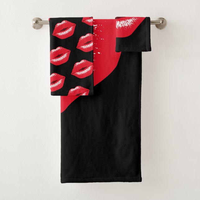 boca roja de beso impronta de barra de labios (In situ)