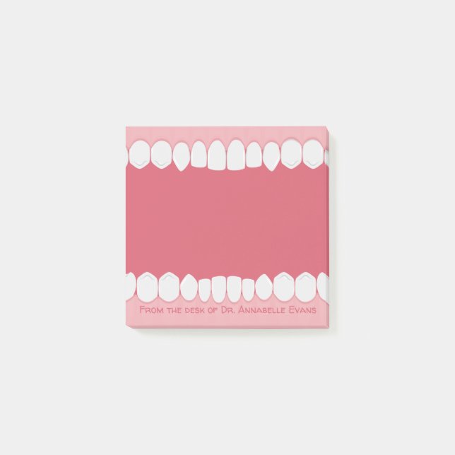 Boca rosa con dientes Personaliza notas posteriore (Anverso)